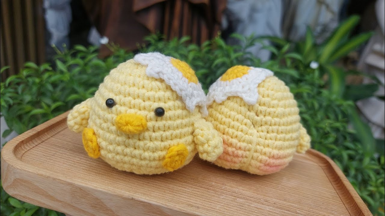 How to crochet CHICKEN WITH OMELETTE | Hướng dẫn móc GÀ ĐỘI TRỨNG ỐP LA bằng len | Lem'n Do