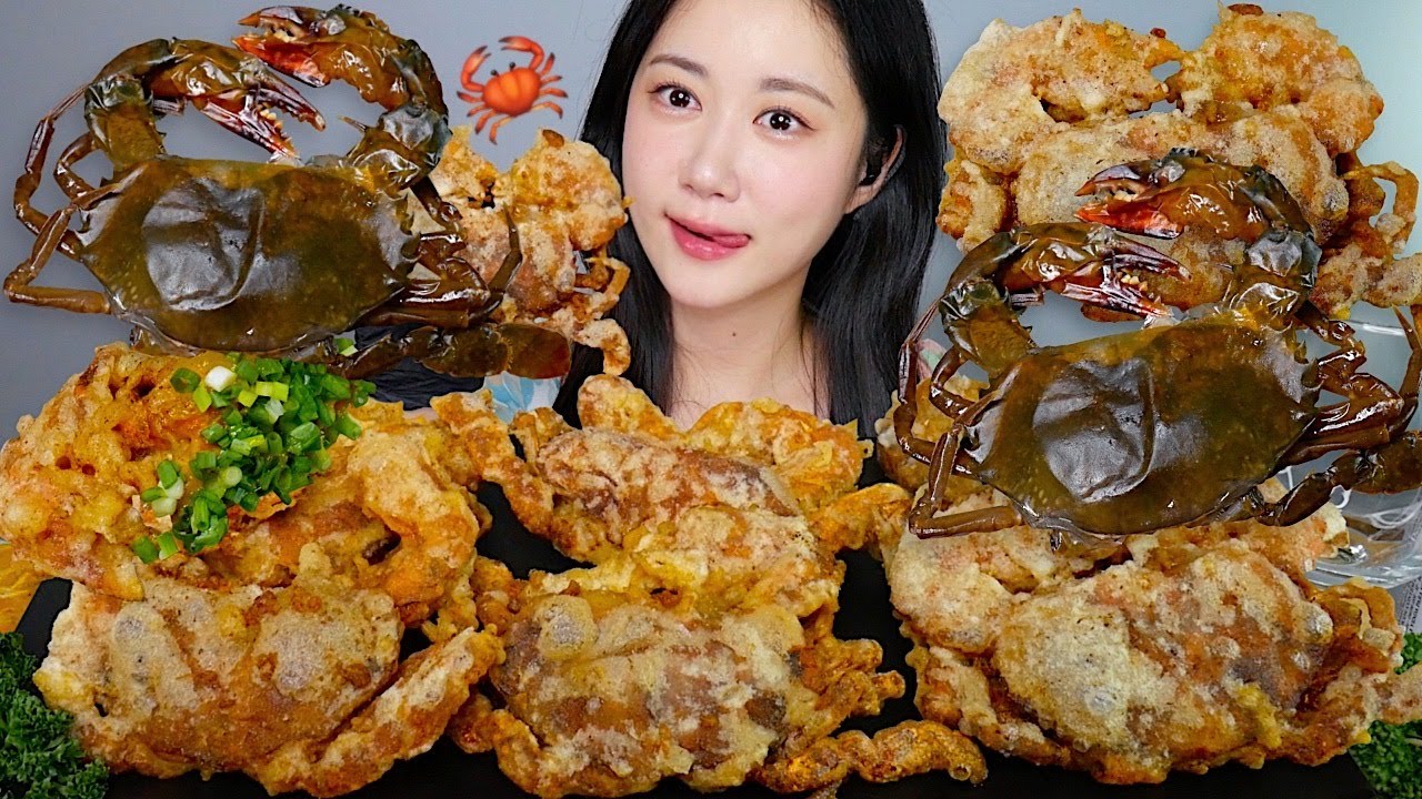 껍질째 먹는 게?!🦀소프트쉘크랩 먹방✨소프트쉘크랩 튀김과 맥주🍺 soft shell crab ソフトシェルクラブ | eating show | mukbang asmr
