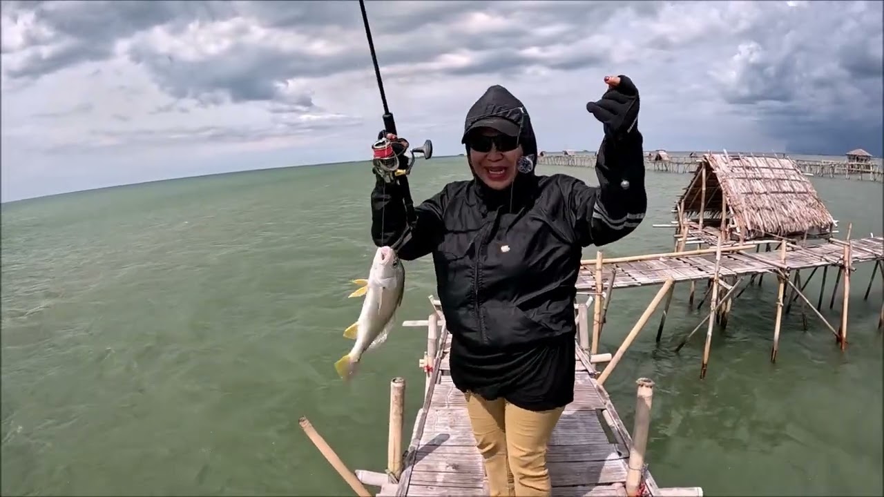 PERTAMA KALI KE SINI MANCING DI BAGAN JEMBATAN DI PULAU CANGKIR TANGERANG