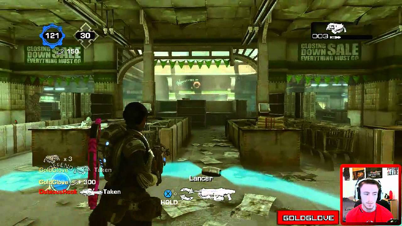 Gears of War 3 Live Video Commentary #2 - Epic KoTH on Checkout!