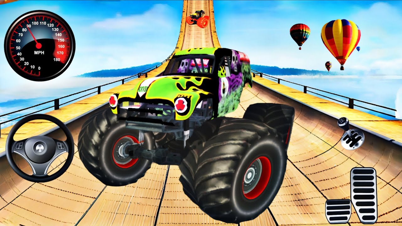 Monster Truck Mega Ramp Impossible Driver - Ultimate Car Stunts GT Racing - Android GamePlay3