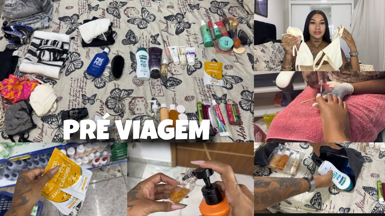 PRÉ VIAGEM - ARRUMEI AS MALAS + FIZ A UNHA DO PÉ 
