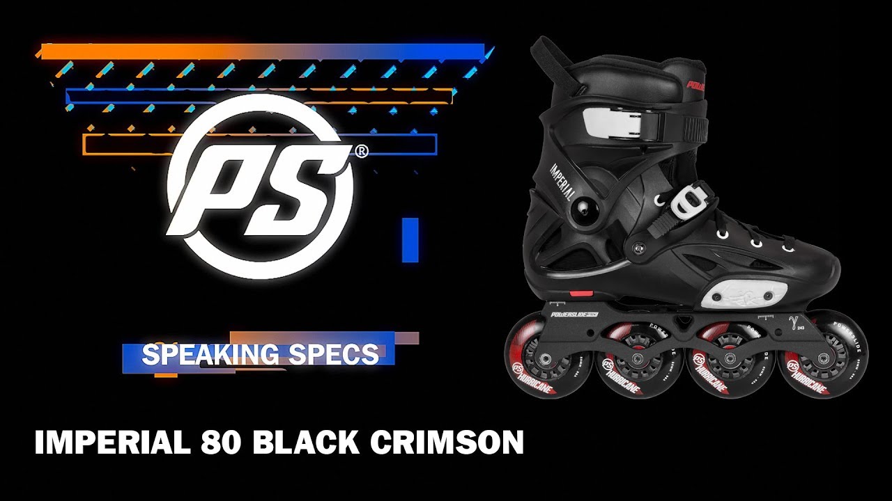 Powerslide Imperial One Black Crimson skates - Speaking Specs