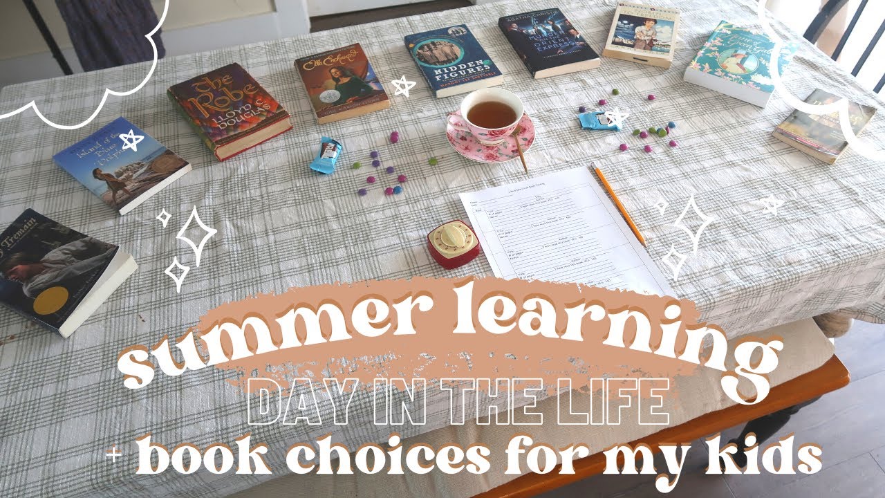 SUMMER LEARNING DAY IN THE LIFE || FUN READING IDEA || MY KIDS SUMMER BOOK LISTS