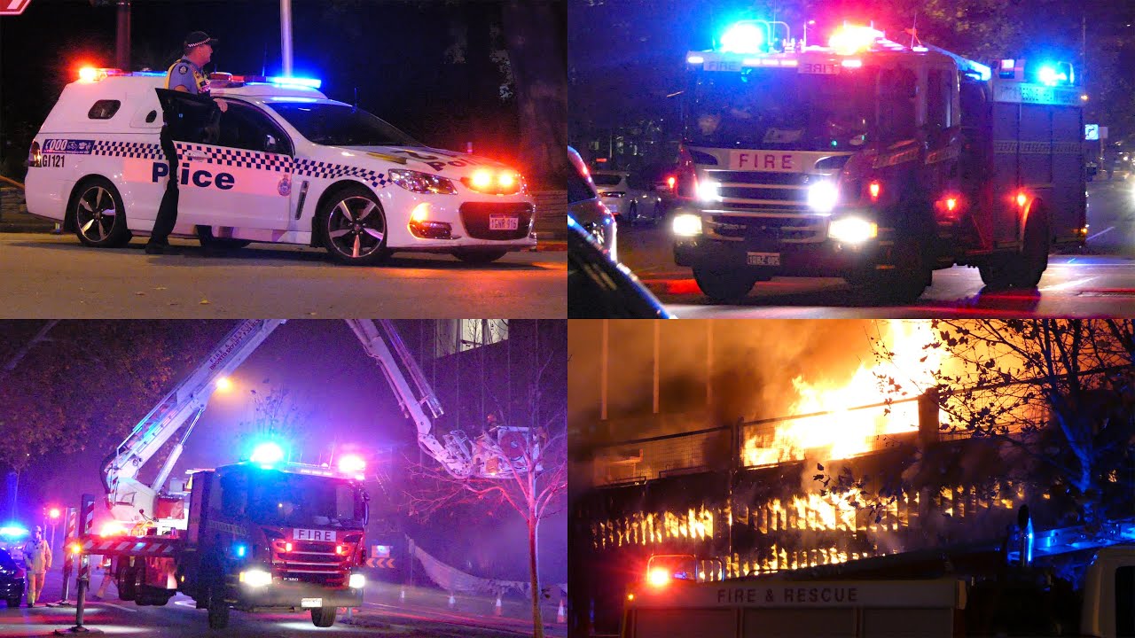 4th Alarm Structure Fire at Elizabeth Quay - Perth WA - 8 July 2022