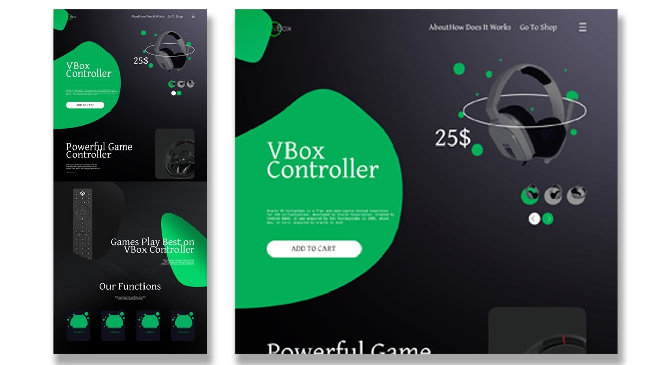How To Design A Website With Photoshop CC 2020 - Stylish Gaming Accessories Web
