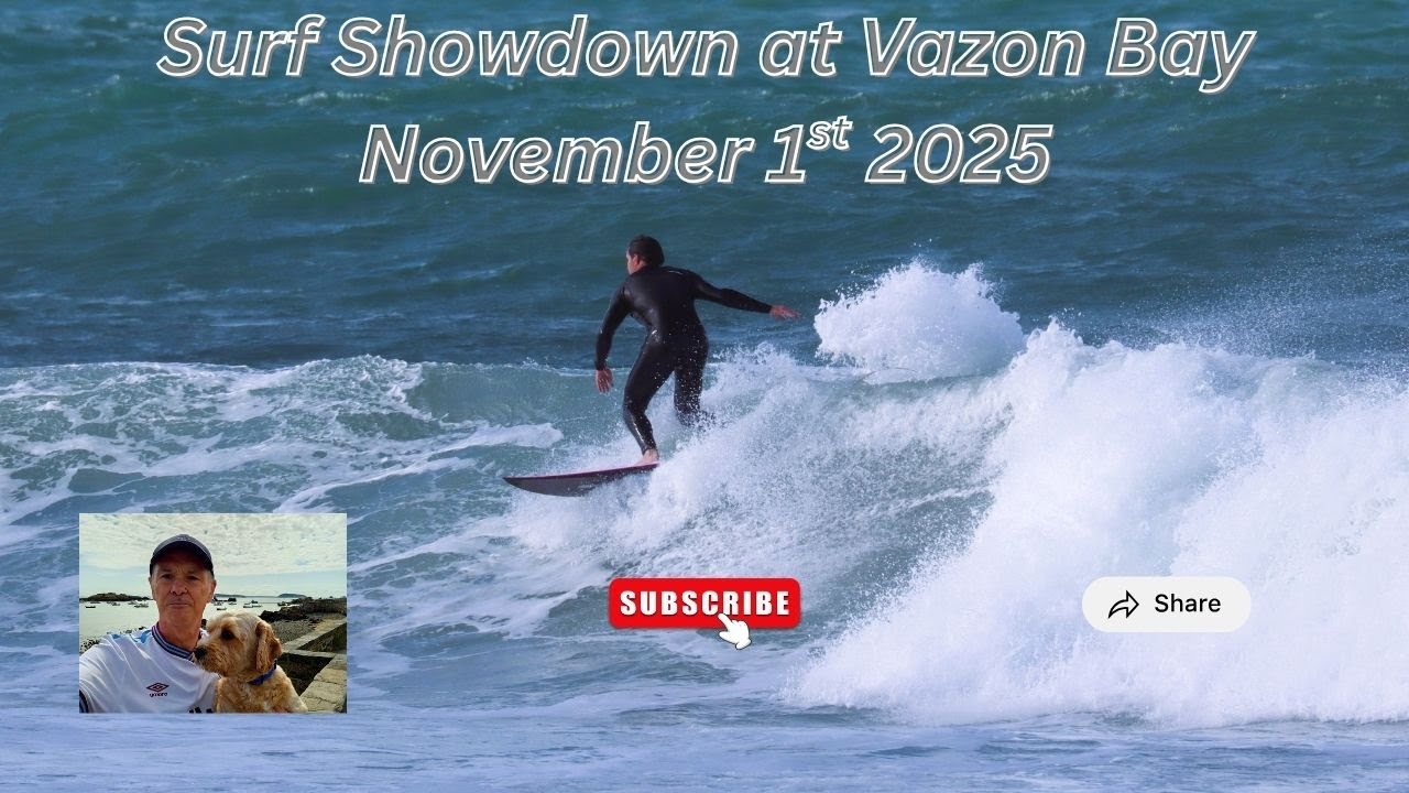 Surf Showdown at Vazon Bay 🌊  Kite, Foil & Wave Riders in Guernsey filmed on 1st Nov 25