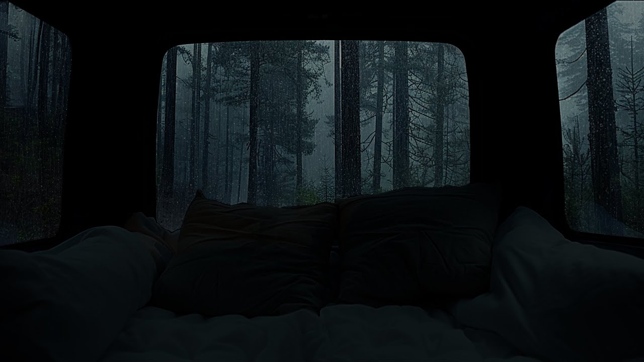 Camping with Rain | Experience the Deepest Sleep with Soothing Rain Sounds outside the Camping Car