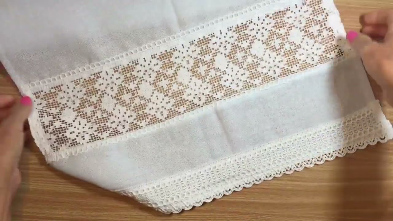 Pano de Prato com Renda fica lindo! !