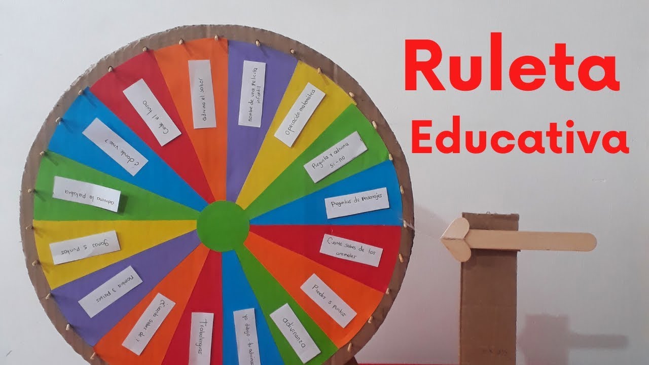 COMO HACER UNA RULETA DE CARTÓN EDUCATIVA