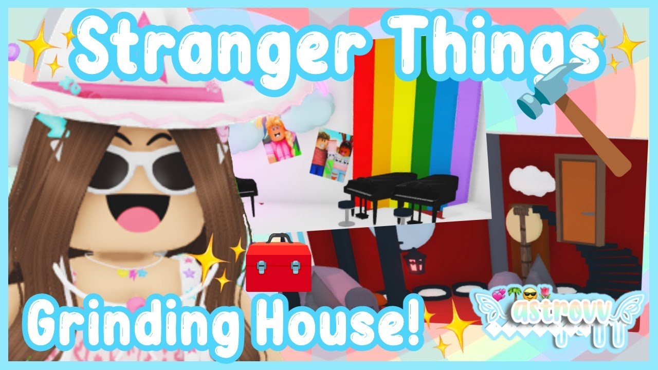 Stranger Things Inspired Grinding House Speedbuild In Adopt Me! (Roblox) | AstroVV