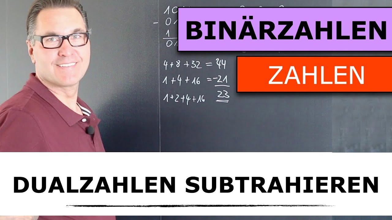 Dualzahlen subtrahieren | Subtraktion von Binärzahlen | Rechnen im Dualsystem mit Probe