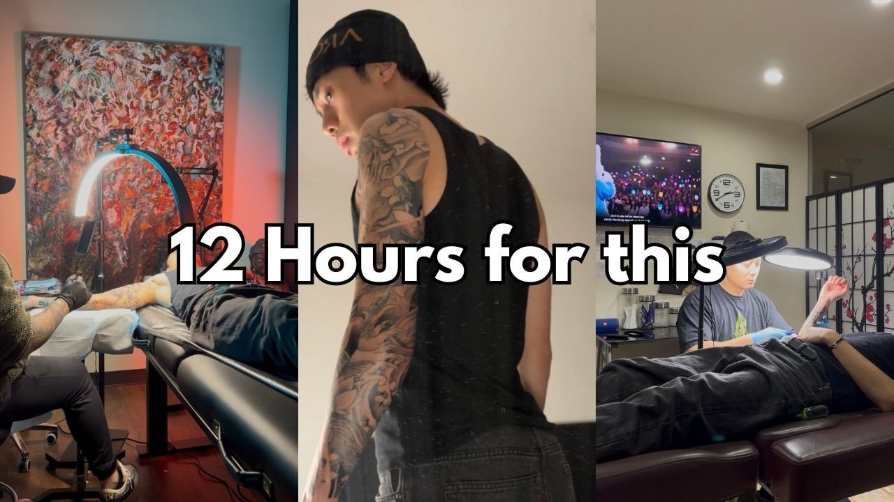 12 Hours to Finish My Full Arm Sleeve | 2 Day Tattoo Session