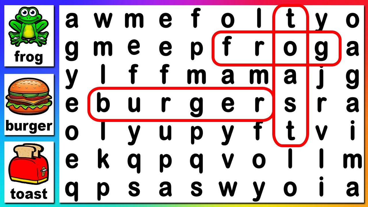 Fun Spelling Game for Kids (Word Search)