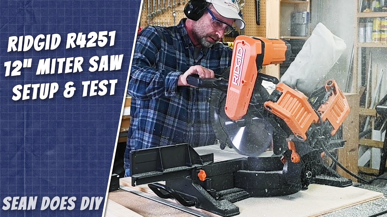 Setup and test of the Ridgid R4251 12" Dual Bevel Sliding Miter Saw!