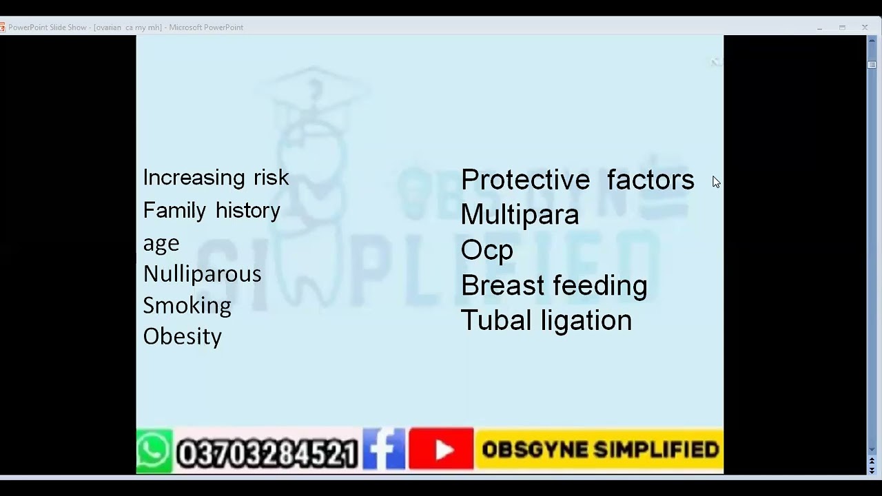 Ovarian Cancer | Part ll | @Obsgynesimplified 
