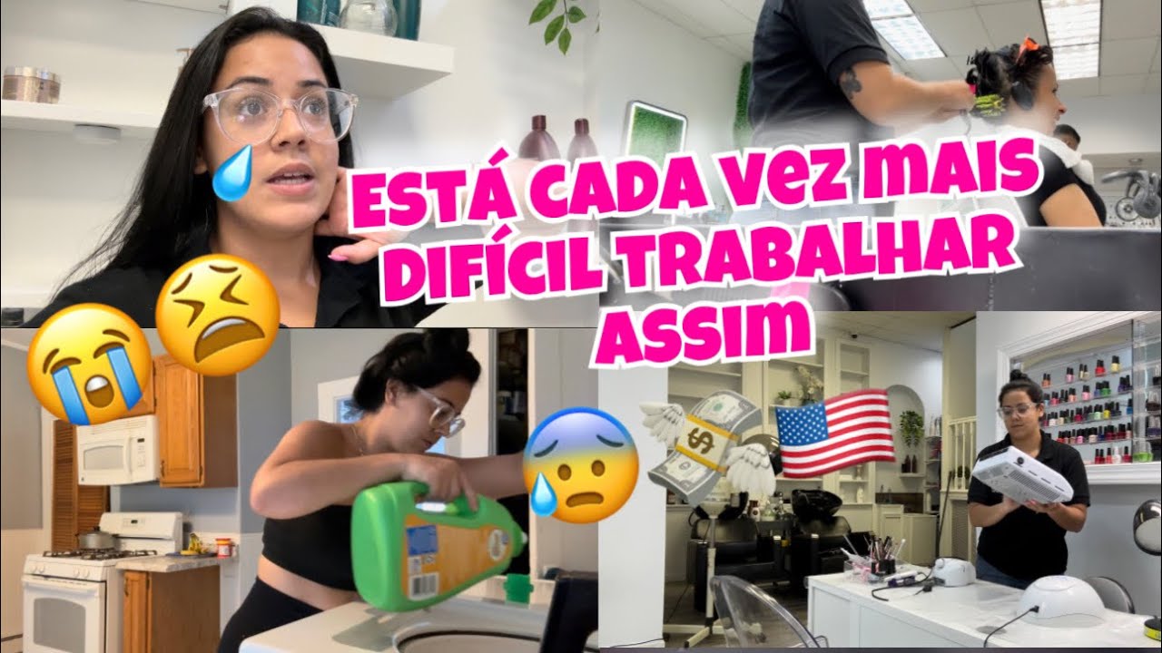 UM DIA DE TRABALHO COMIGO AQUI NOS ESTADOS UNIDOS 🇺🇸 NESSE DIA NÃO TINHA NENHUM CLIENTE MARCADO