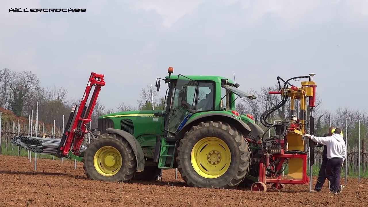DOLMEC   GPS Post driver + John Deere 6820