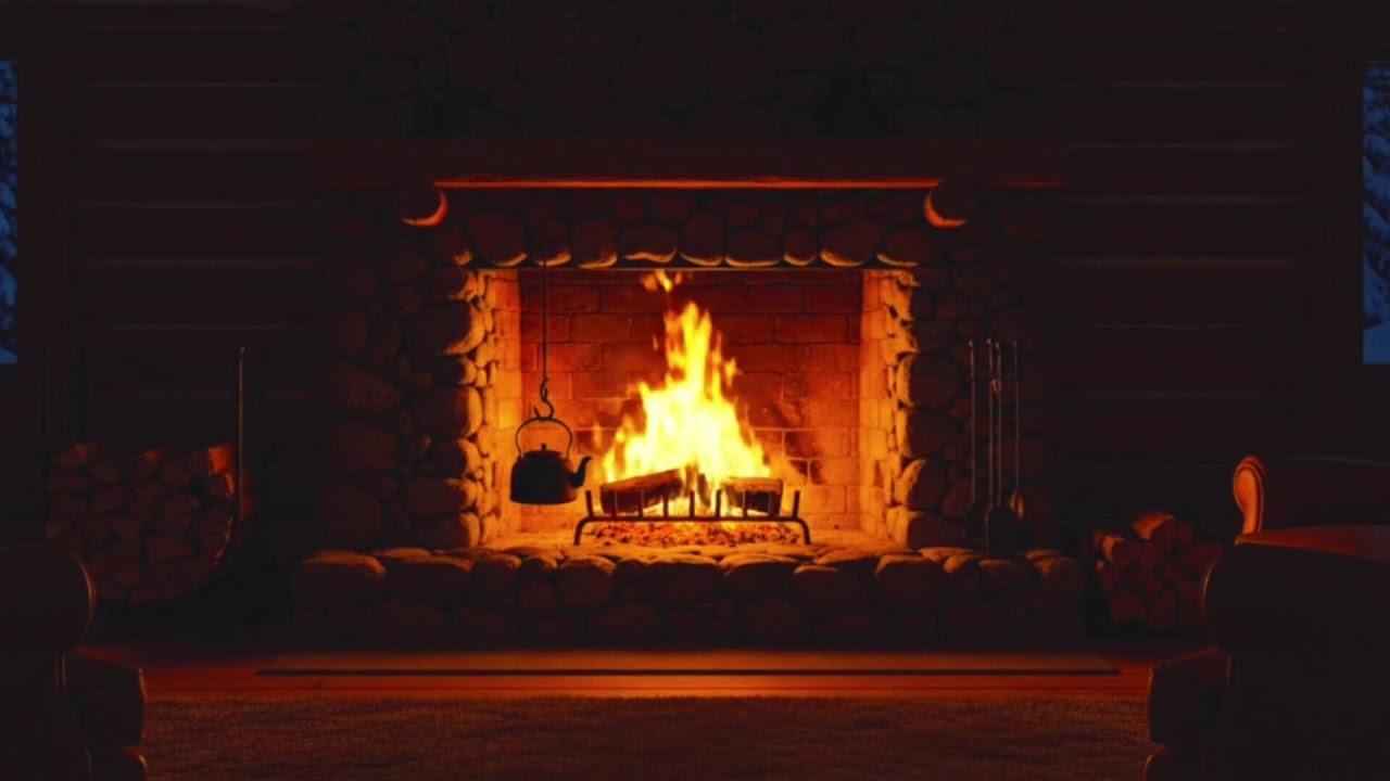 This Cozy Fireplace Will Melt Your Stress Away 🔥 Relaxing Fire Sounds