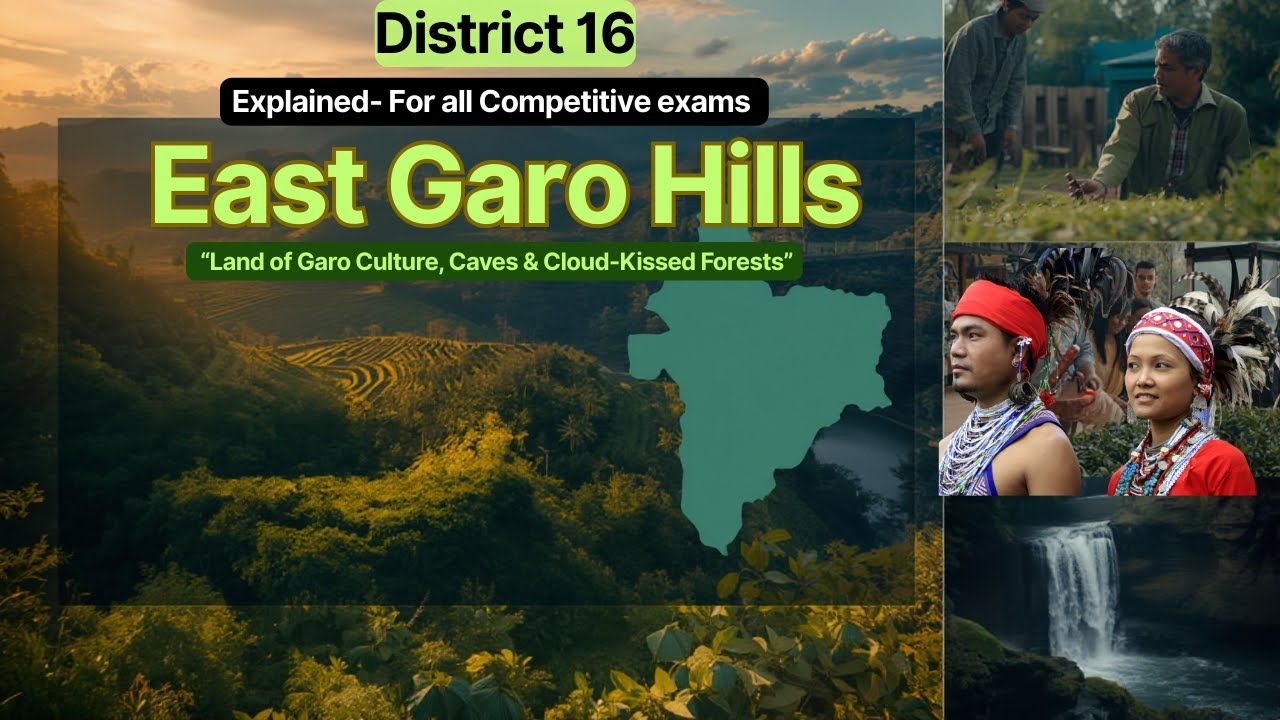 East Garo Hill ( Meghalaya) District 16 | UPSC/SSC/PSC/RRB GK | India Districts Unlocked| Explained
