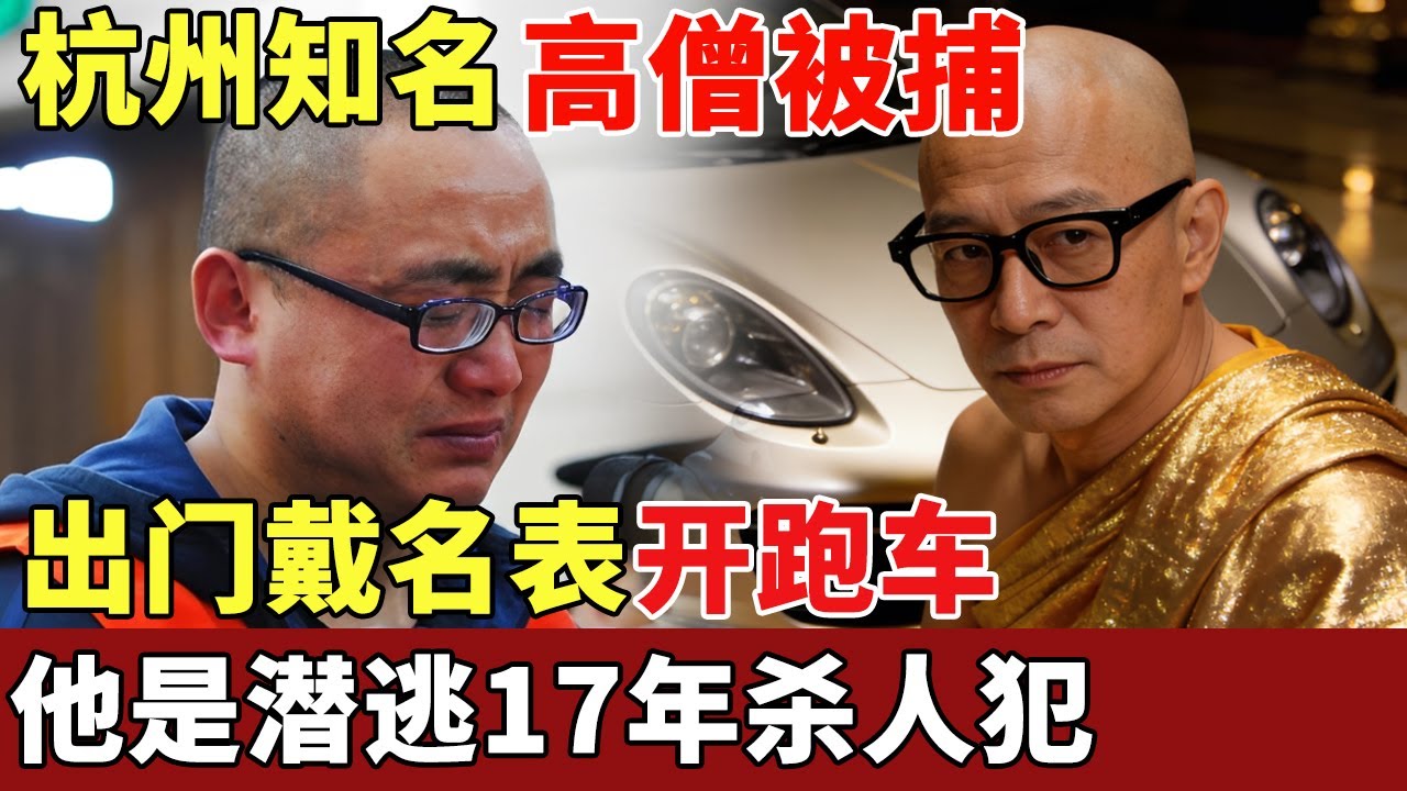中国知名高僧被捕，出门戴名表开跑车，有保镖护送，公安爆料：他是潜逃17年杀人犯
