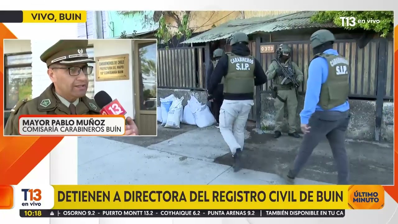 Detienen a jefa de oficina del Registro Civil de Buin y su subrogante: son sospechosas de robo