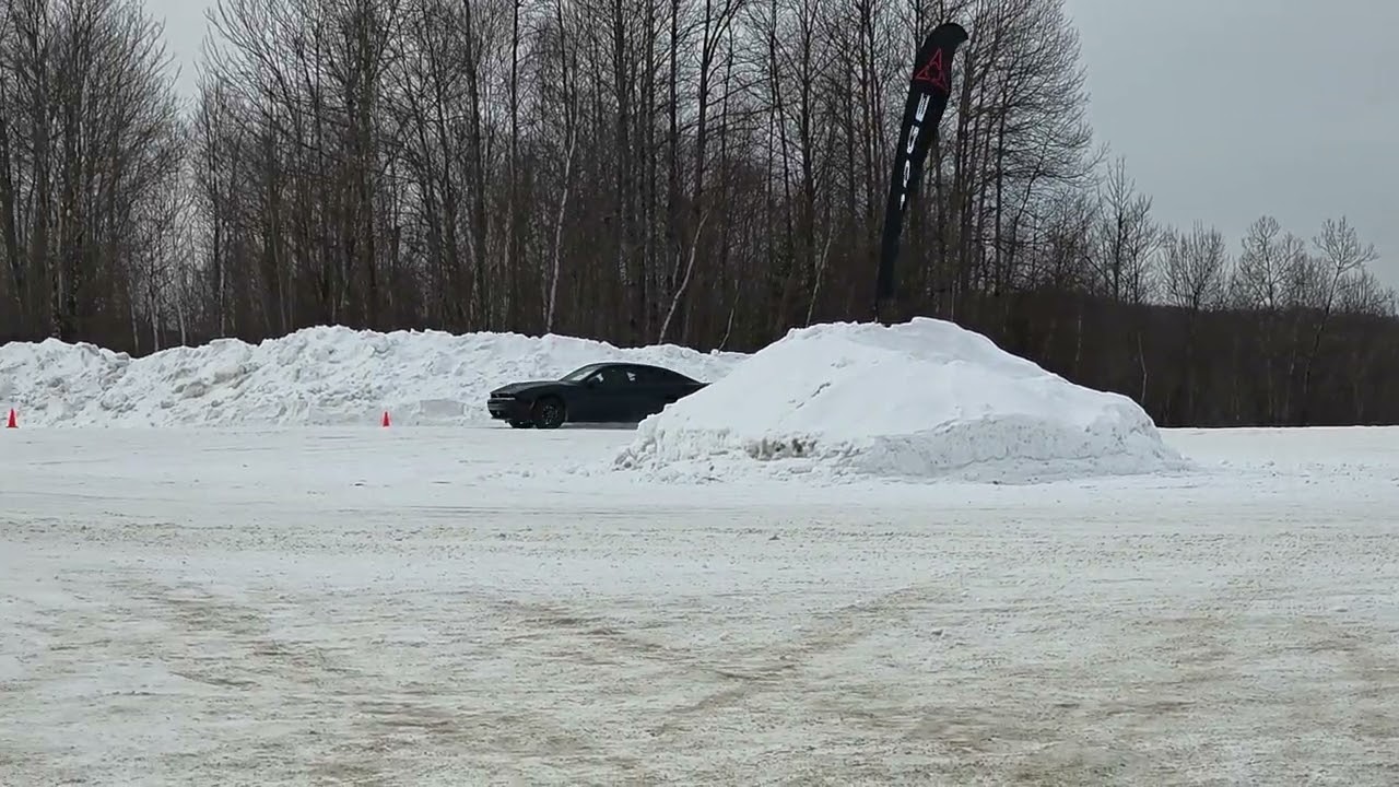 2026 Dodge Charger SixPack on a winter skid pad. 