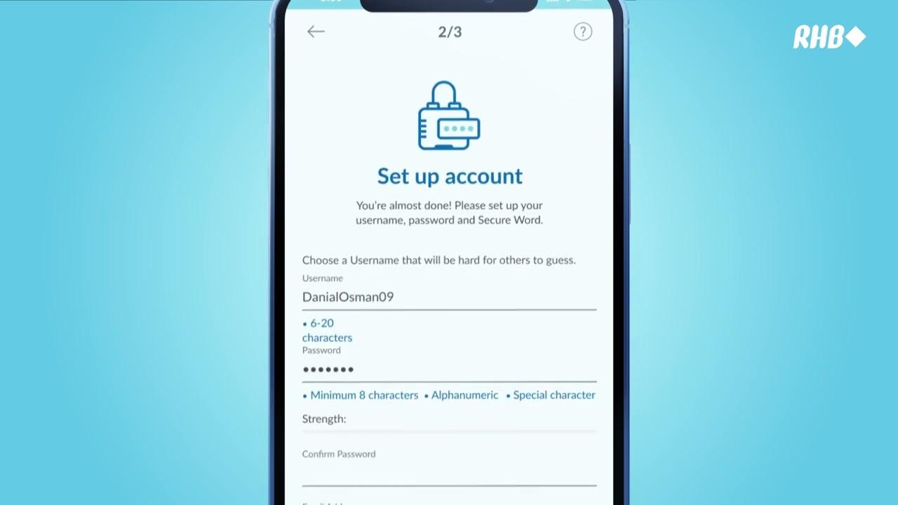 RHB Mobile Banking App - How to register for RHB Online Banking