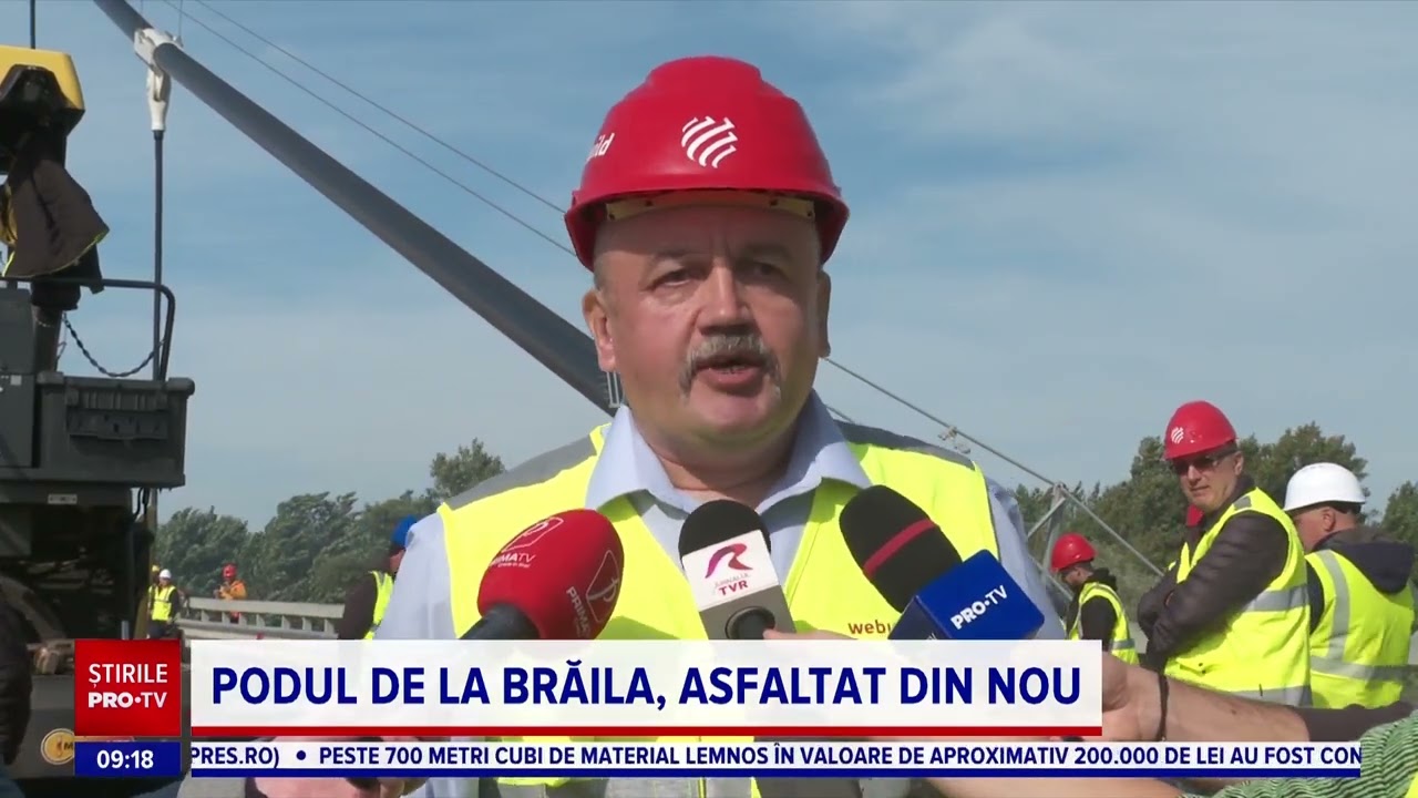 Podul de la Brăila este asfaltat pentru a patra oară, la doar un an de la inaugurare