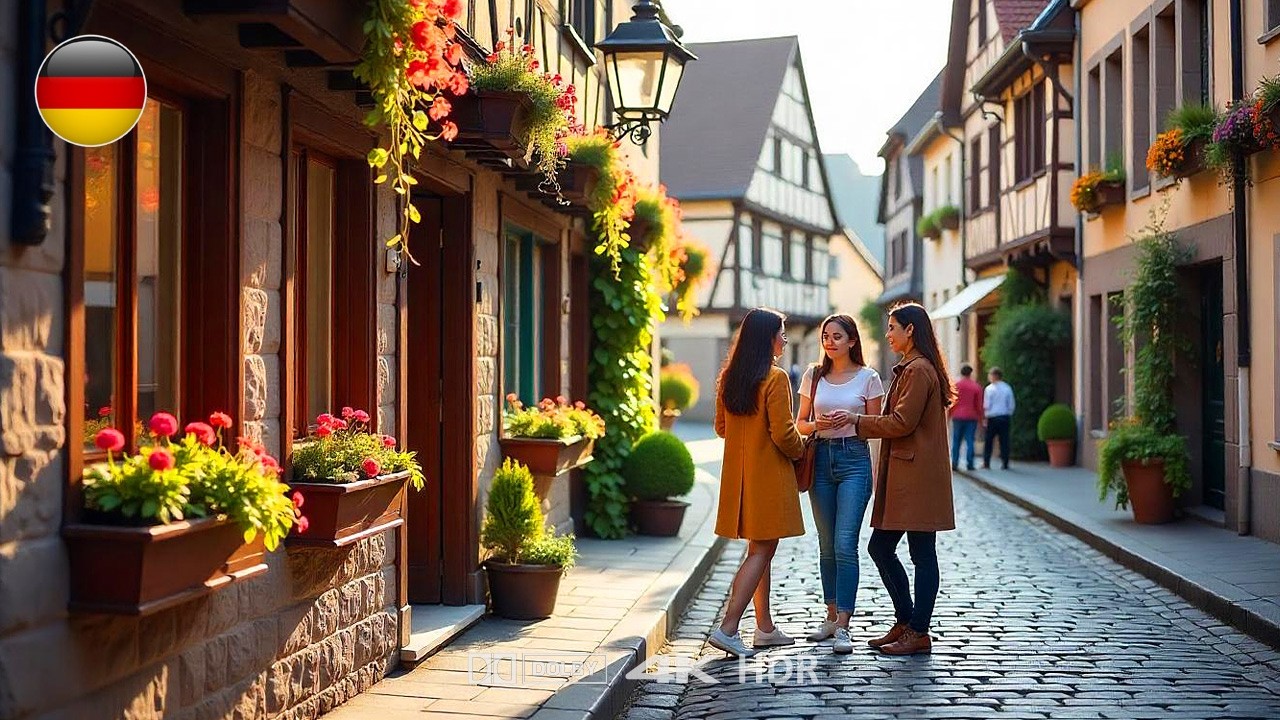 Бад-Зоден, тихий и спокойный курортный город в Германии 🇩🇪 | Осенняя прогулка 4K