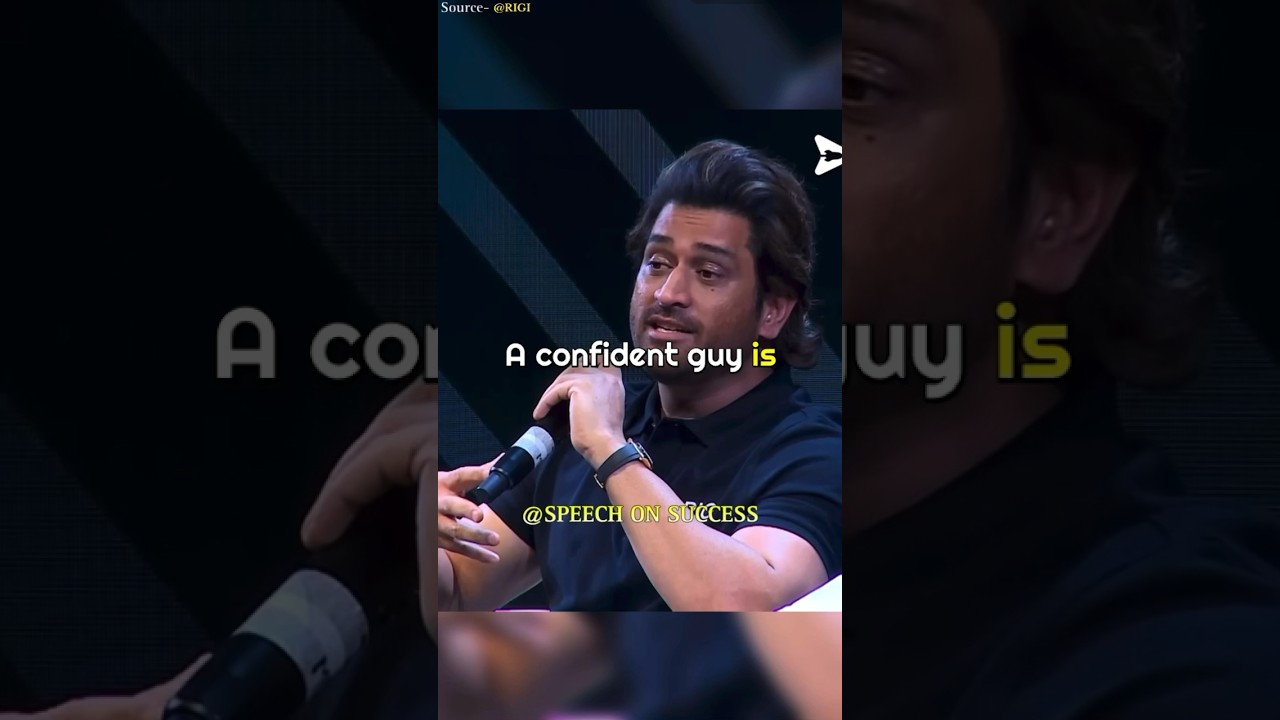 Confidence is more important than talent - M.S Dhoni🔥✨