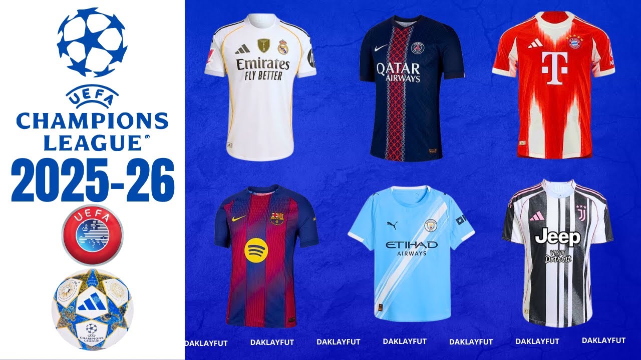 🔵 ¡TODAS LAS CAMISETAS DE LOS EQUIPOS DE LA CHAMPIONS LEAGUE TEMPORADA 2025-26! LOCALES Y MÁS