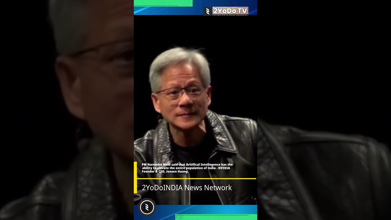 PM Modi said AI has the ability to elevate the entire population of India : Jensen Huang | 2YoDo TV