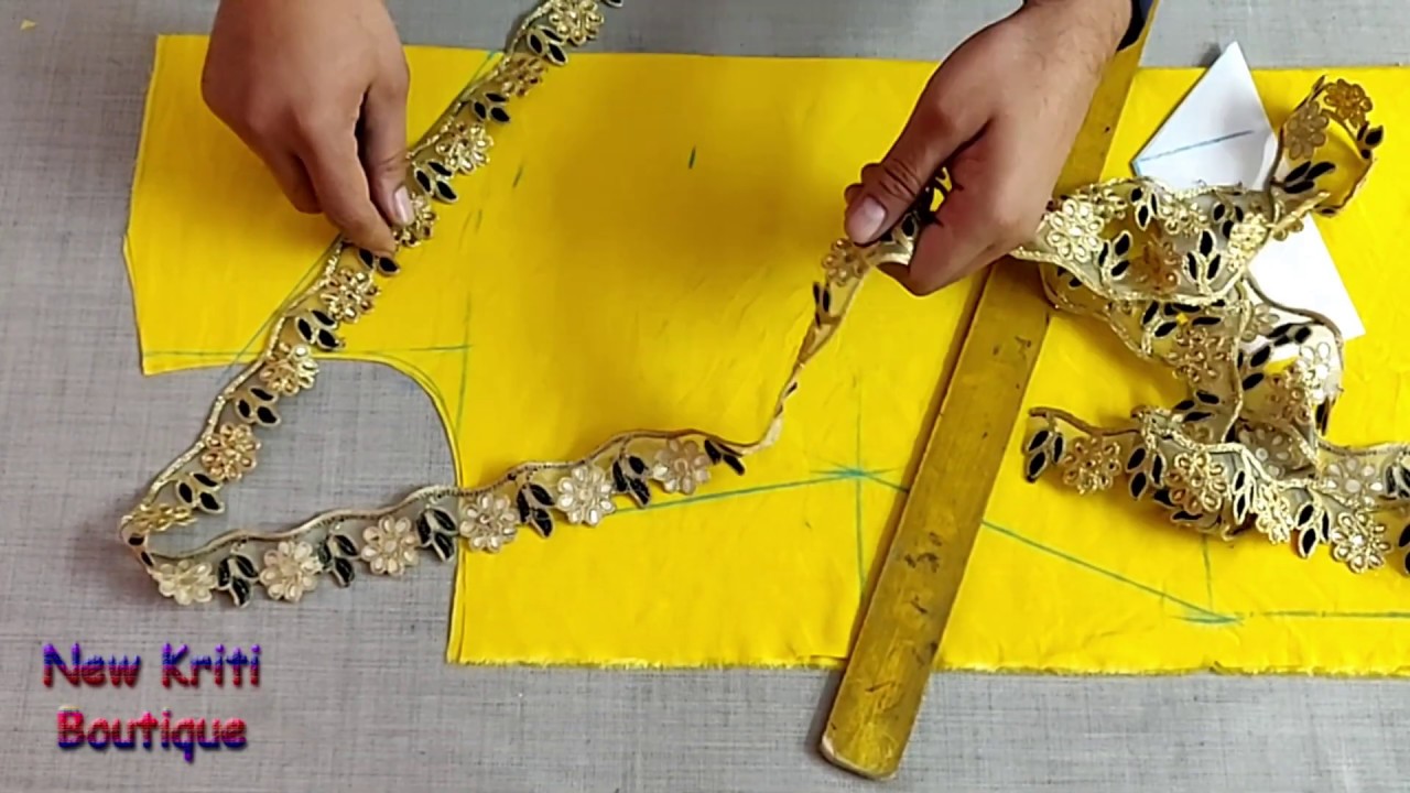 Party wear neck design with piping for suit/kurti/kameez Cutting and Stitching