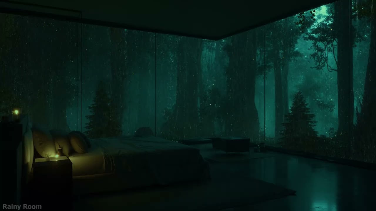 Soft Rain in a Quiet Dark Room 🌧️ Sleep Soundly Tonight | Relax, Unwind & Beat Insomnia
