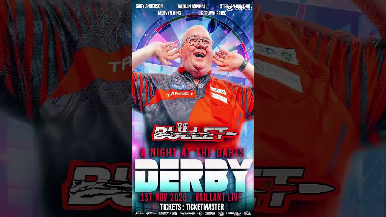 We return to Derby with darting legends this November 1st 