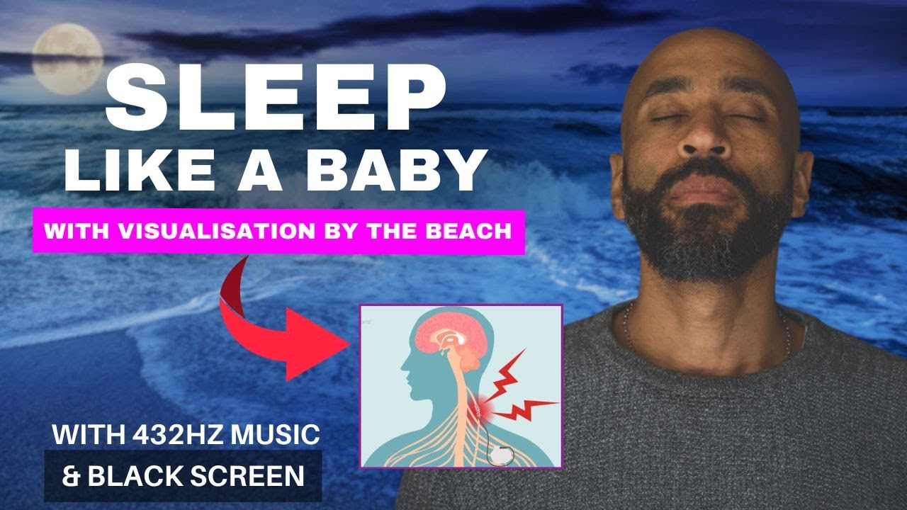 3-hour Guided Sleep Meditation with 432 Hz Music | Sleep through the night | Black Screen
