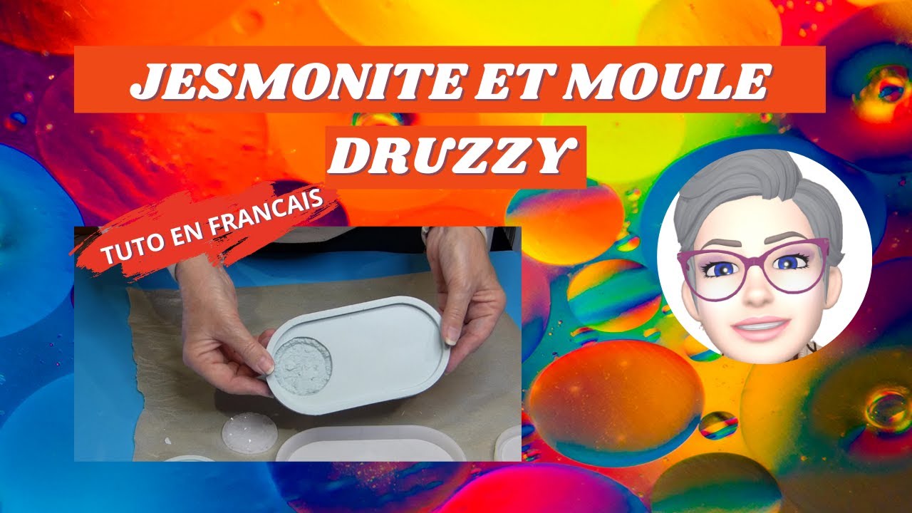 Jesmonite avec insertion d'un druzzy mold ! Super résultat ! #212