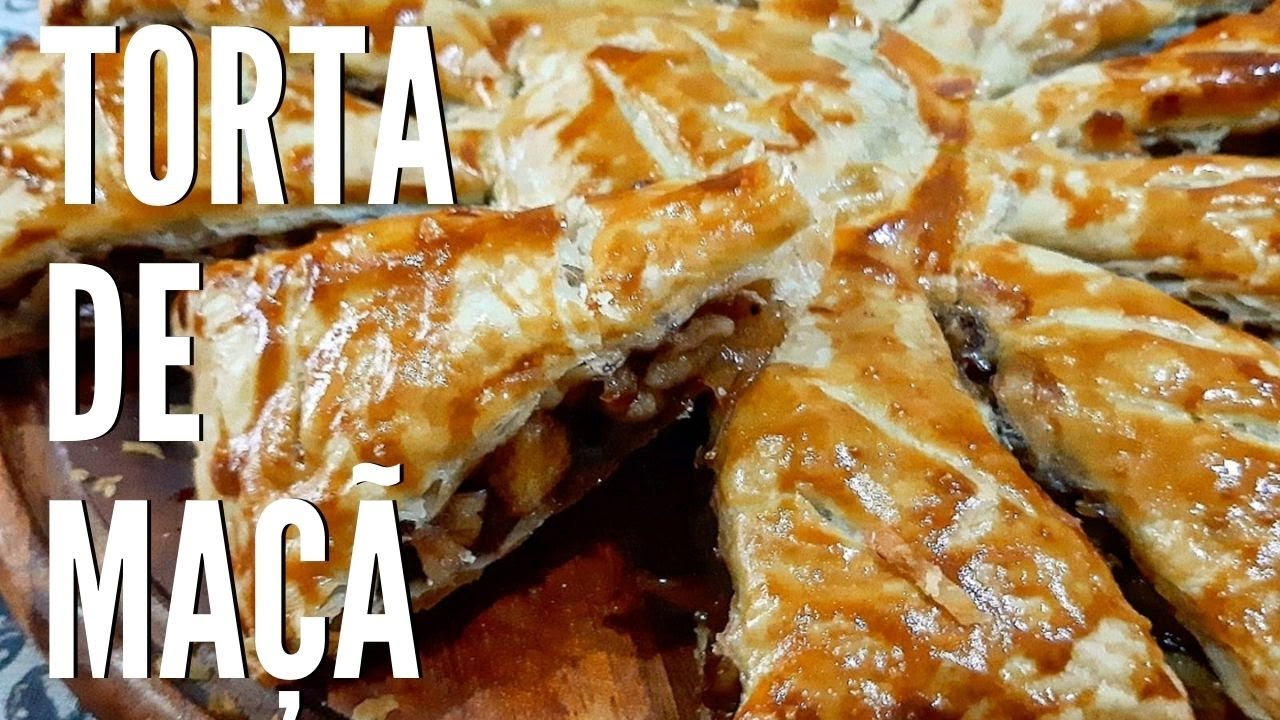 TORTA DE MAÇÃ - MASSA FOLHADA  | Como fazer uma simples e deliciosa torta de maçã com massa folhada