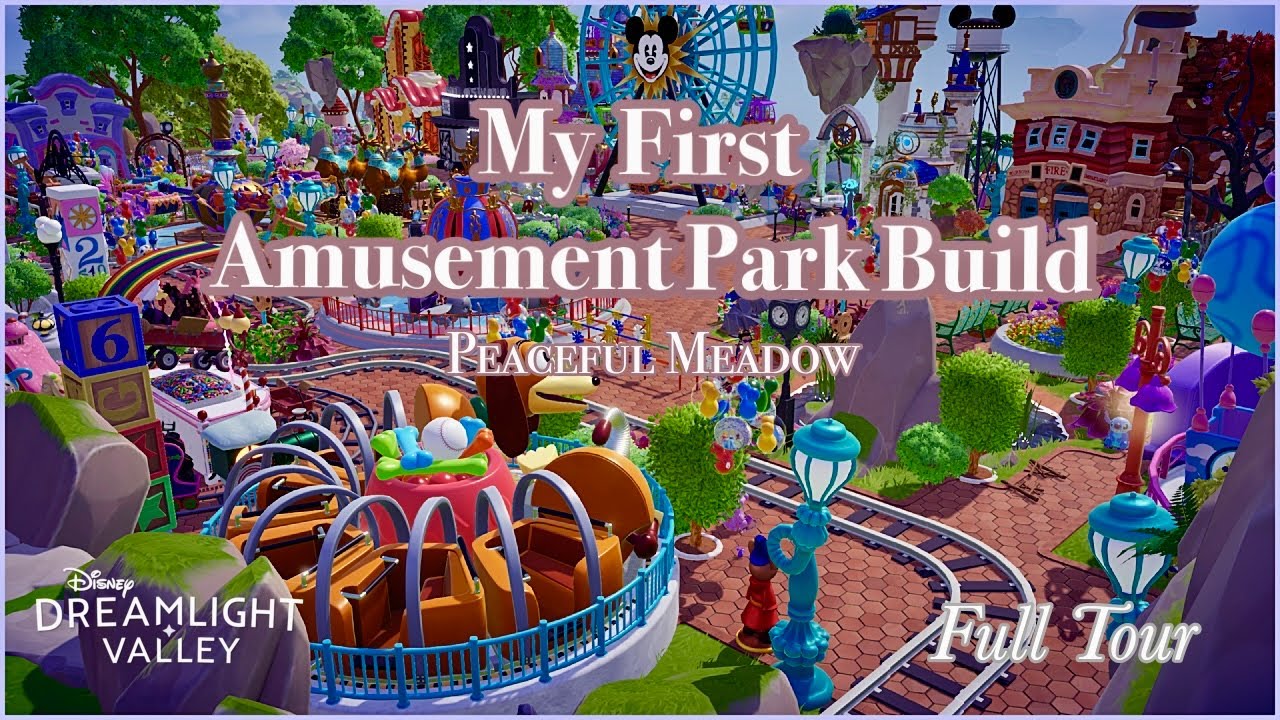 MY FIRST THEME AMUSEMENT PARK BUILD EVER! | Disney Dreamlight Valley