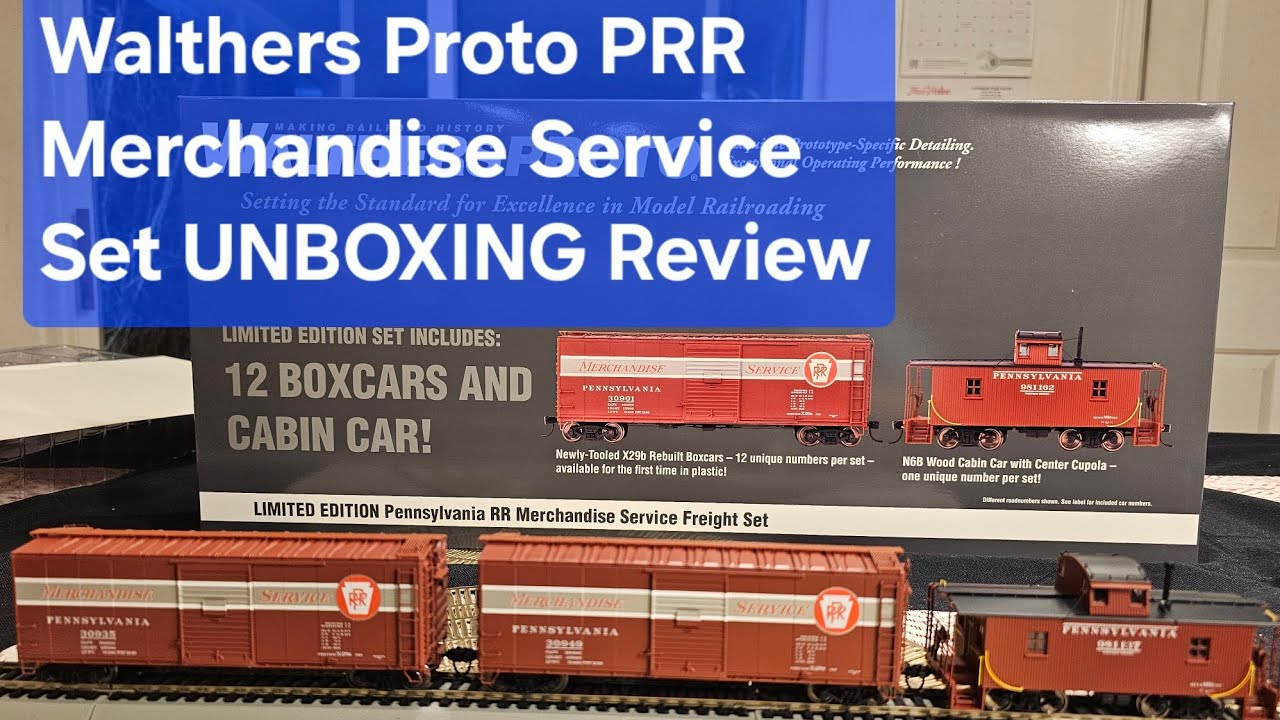 Walthers Proto PRR Merchandise Service Freight Set UNBOXING Review with LCL Freight Service.