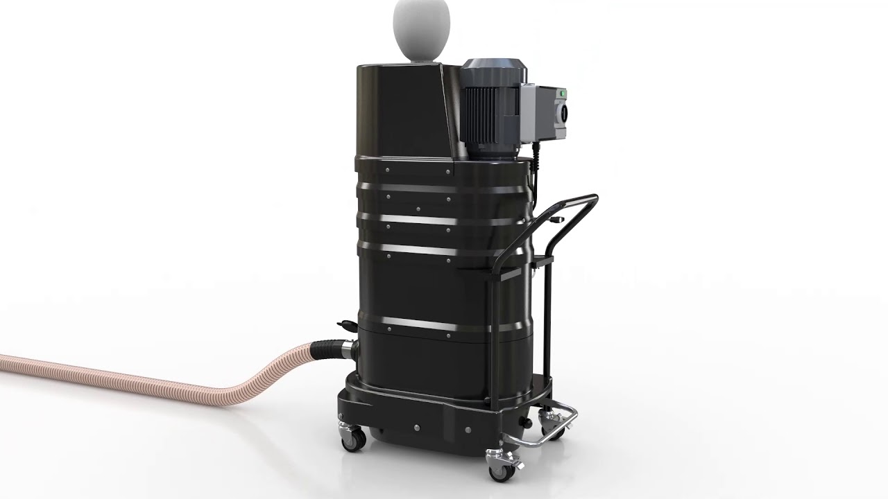 Functionality of a Ruwac Industrial Vacuum Cleaner - Full video