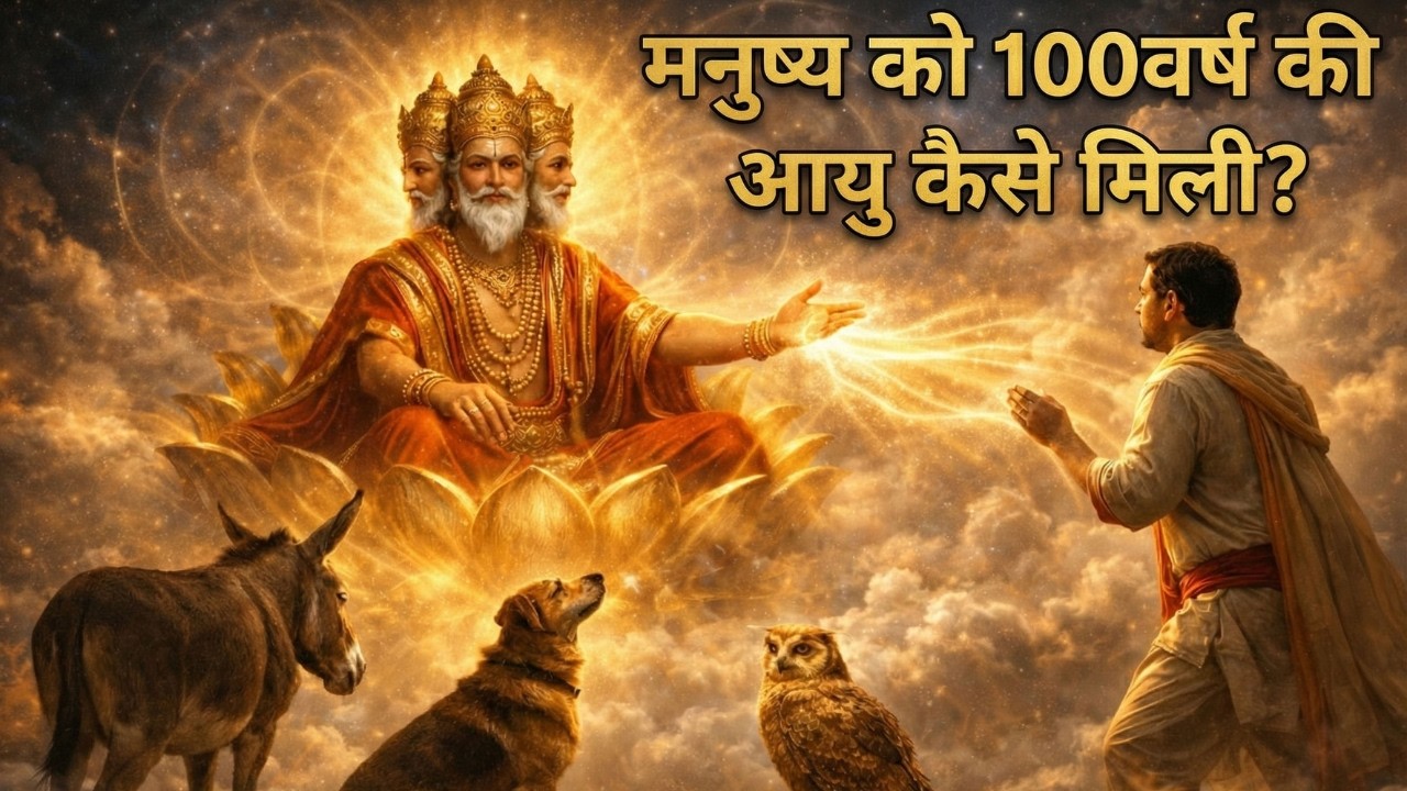 क्या सच में ब्रह्मा जी ने मनुष्य को 100 वर्ष की आयु दी थी? रहस्य जानिए!