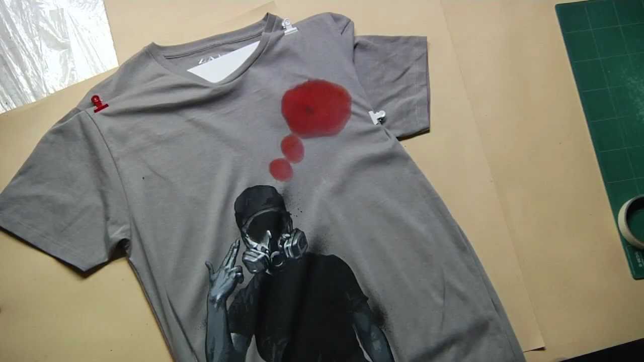 Sbarsiniestro stencil t shirt by Sbarsiniestro time lapse
