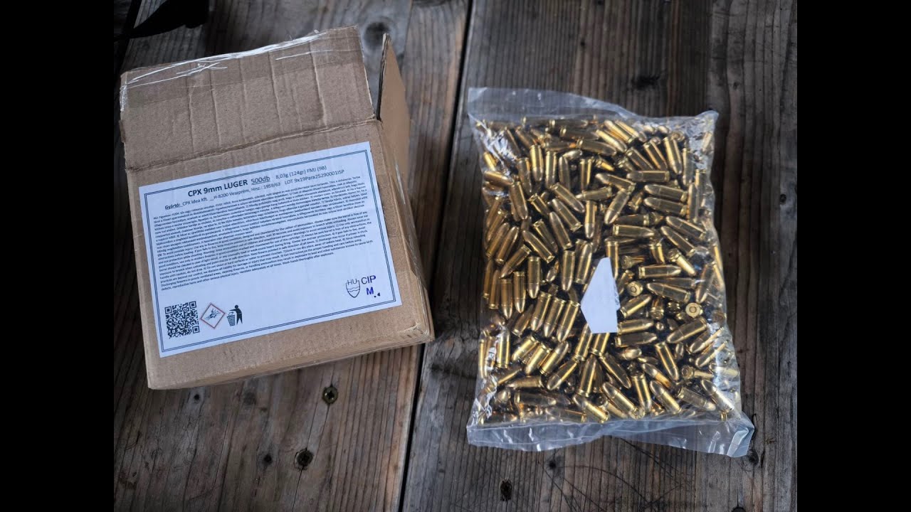 CPX 9x19 Luger kaliberjelű magyar gyártású lőszer teszt
