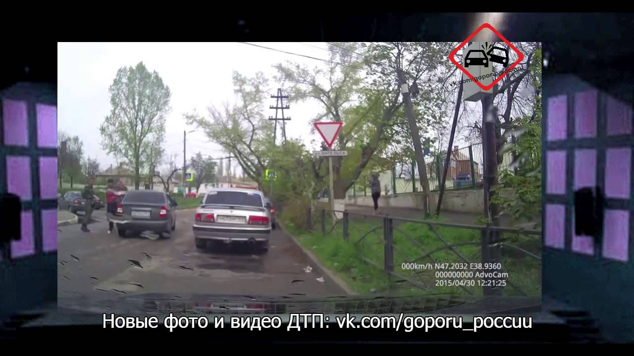 Accidents cadet  She did not notice the cadet  ДТП с курсантом  Девушка не заметила курсанта 1
