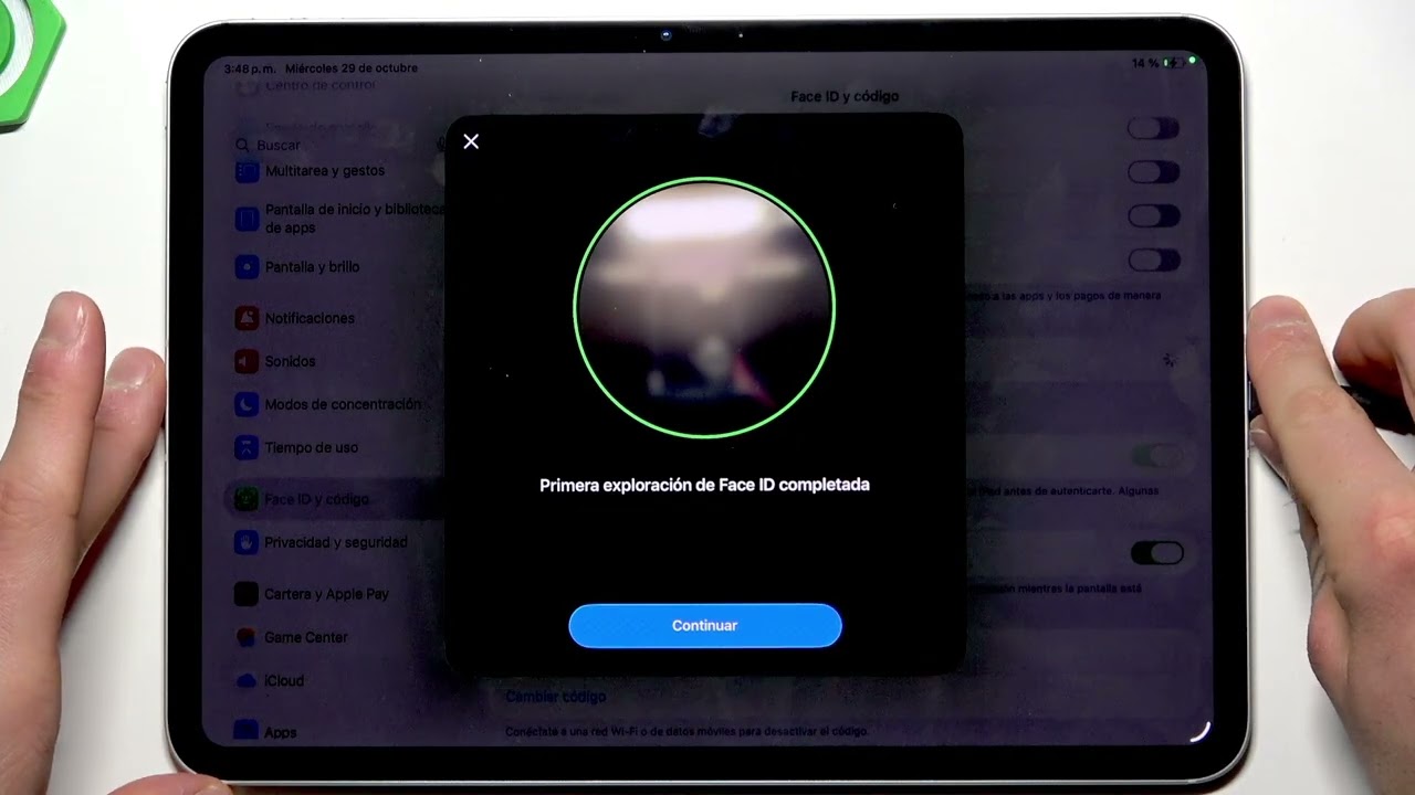 iPad Pro 11 2025 &ndash; C&oacute;mo a&ntilde;adir desbloqueo facial (Face ID)