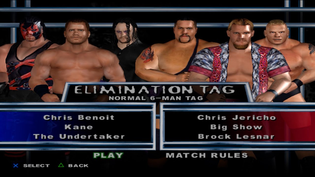 WWE SD! HCTP - ChrisBenoit,Kane,TheUndertaker VS ChrisJericho,BigShow,BrockLesnar (ELIMINATION TAG)