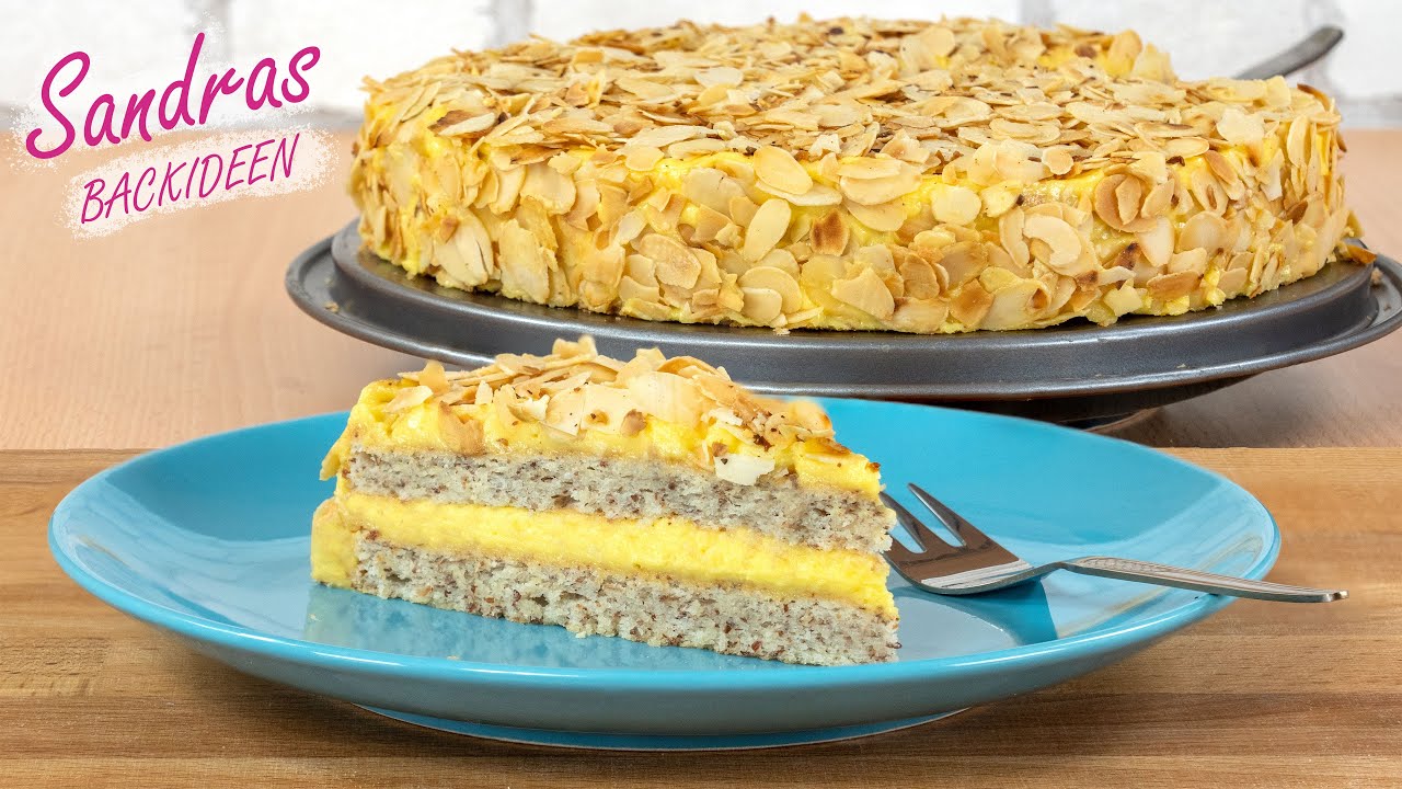 Schwedische Mandeltorte - mit super leckerer Mandelbuttercreme / glutenfrei / ohne Weizen / Almondy