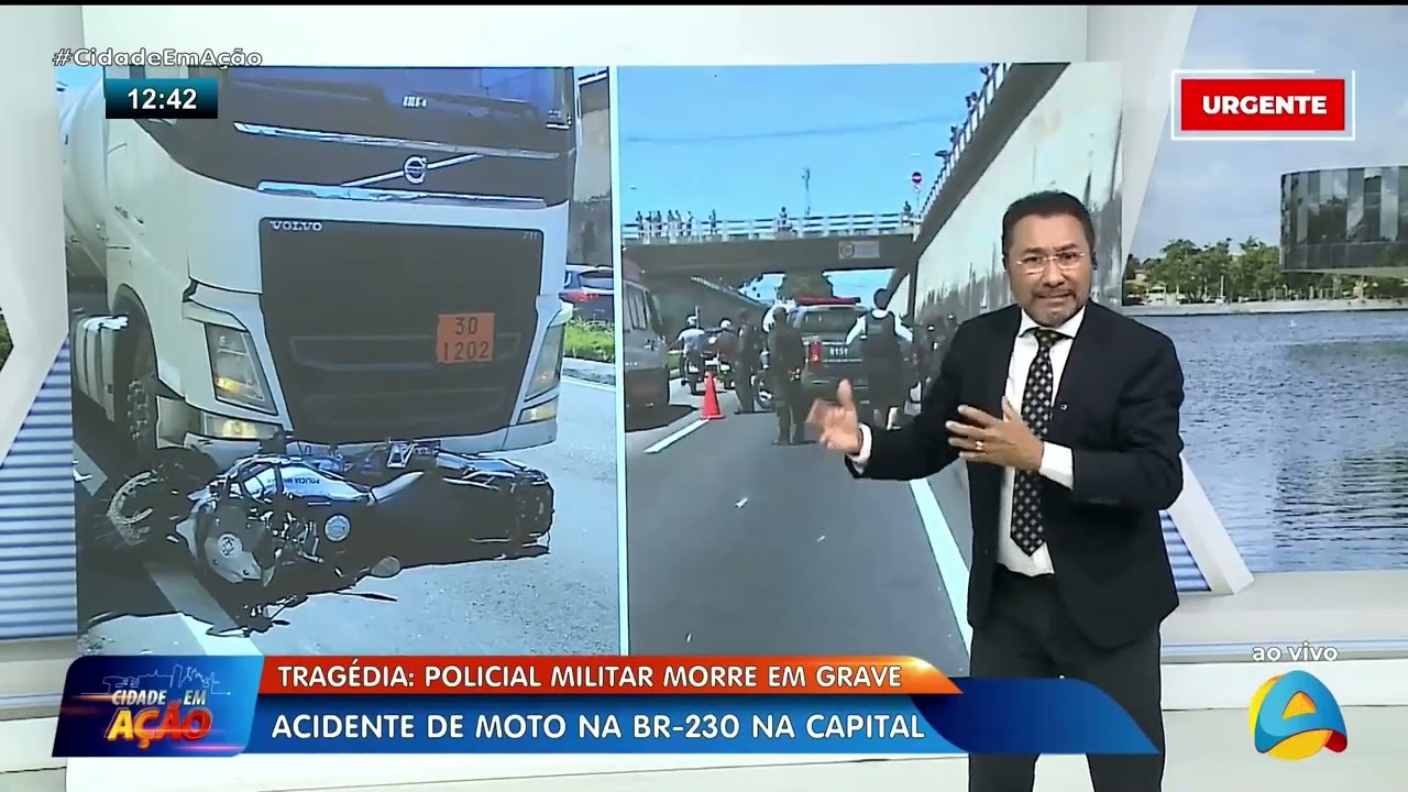 Cidade em Ação - Policial Militar morre em grave acidente de moto na BR 230 na capital - Parte 1